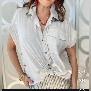 Cabi Boxy Shirt- size XS